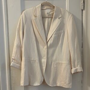 H&M Relaxed Oversize Cream Women's Blazer